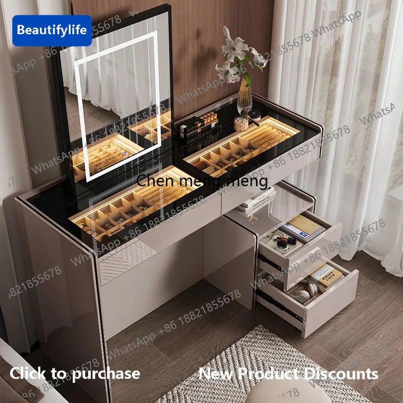 

CC Luxury Bedroom Vanity Table Accessories Makeup Drawers Storage Dressing Table Modern Coffee Penteadeira Lounge Suite