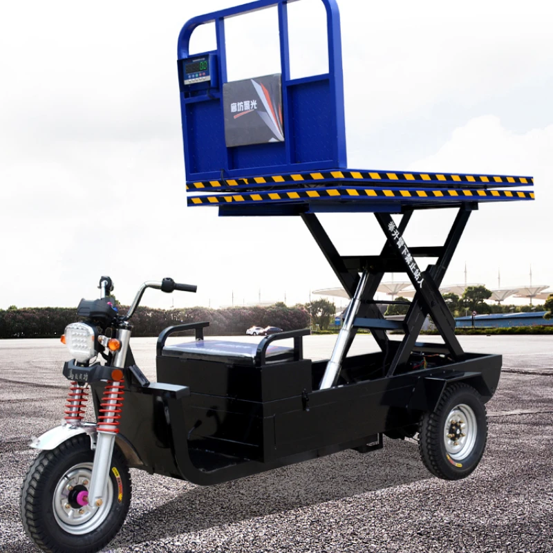 Electric Lift Car Lift Truck Agricultural Products Market Unloading Tricycle with Floor Scale Transport Truck Lift Platform