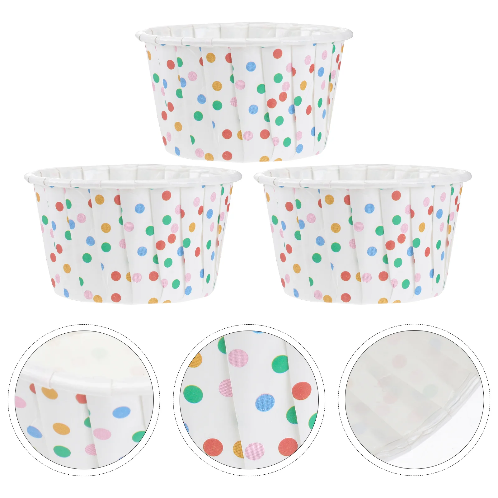 

100 Pcs Dessert Cups Paper Cake Bowls Delicatessen Party Supplies Ice Cream Child