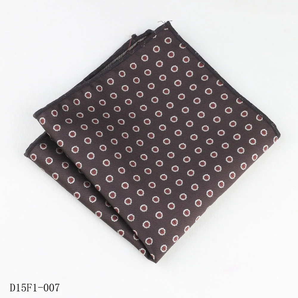 24 см модный белый коричневый цветочный карманный квадратный джентльменский элегантный носовой платок из полиэстера в горошек для свадебной вечеринки, мужской галстук, платок