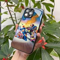 Rockman Megaman Game Phone Case for Iphone 17 Air 16 15 14 12 11 13 Pro Max Mini 8 X Xr Xs Puls Black Glass Cover