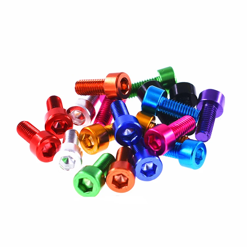10pcs/lot DIN912 aluminum allen screw M3 M4 M5 M6 Colourful Aluminum Alloy Hexagon Hex Socket Cap Head Machine Screw Bolts