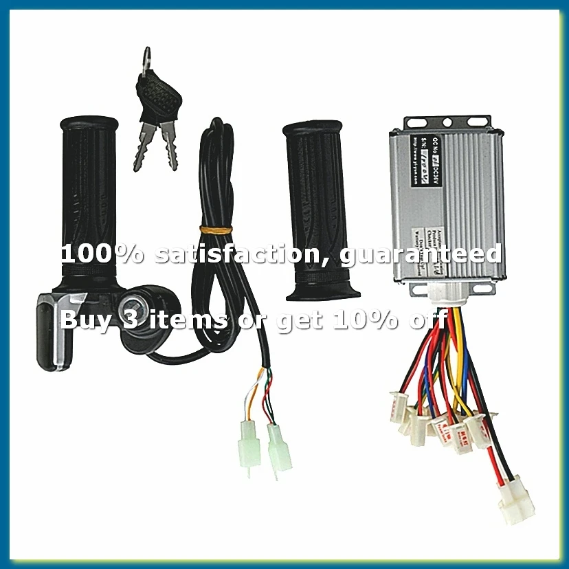 48V 1000W Electric Scooter Brushed Controller Motor+Throttle Twist Grip Kit for Electric Scooter Bicycle E-Bike-DT30
