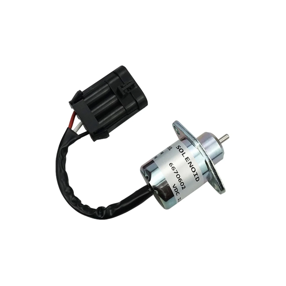 12V Engine Shut Off Stop Solenoid Excavator Stop Solenoid Valve for Bobcat 463 553 S70 S100 6670602