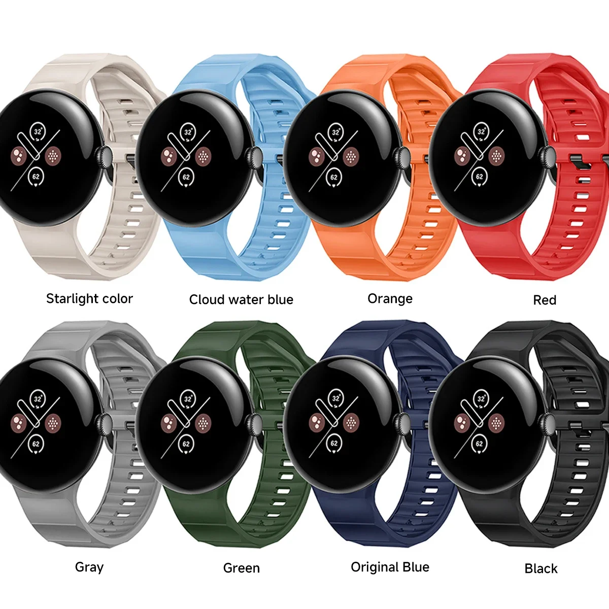 Sofe Silicone Bands Compatible for Google Pixel Watch 4 3 45mm Silicone Sport Man Women Strap for Pixel Watch 4 45MM
