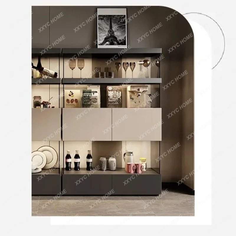 

LL dining side wine cabinet living room storage open glass jewelry display cabinet