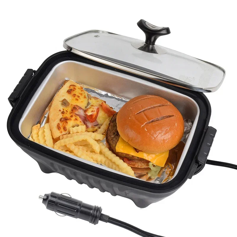 Long - lasting For 12V Portable Car Stove Electric Heating Lunch Box Food Warmer Oven Box Cooking-truck Travel Camping