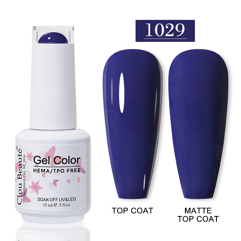 Clou Beaute HEMA TPO FREE Gel-Nagellack, semipermanenter Hybrid, schwarz, rot, Gel-Nagellack, Nagelkunst, UV-Nagellack, emaillierter Lack