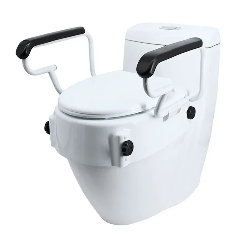 Toilet booster elderly toilet seat armrests maternity toilet stool heightened cushion chair