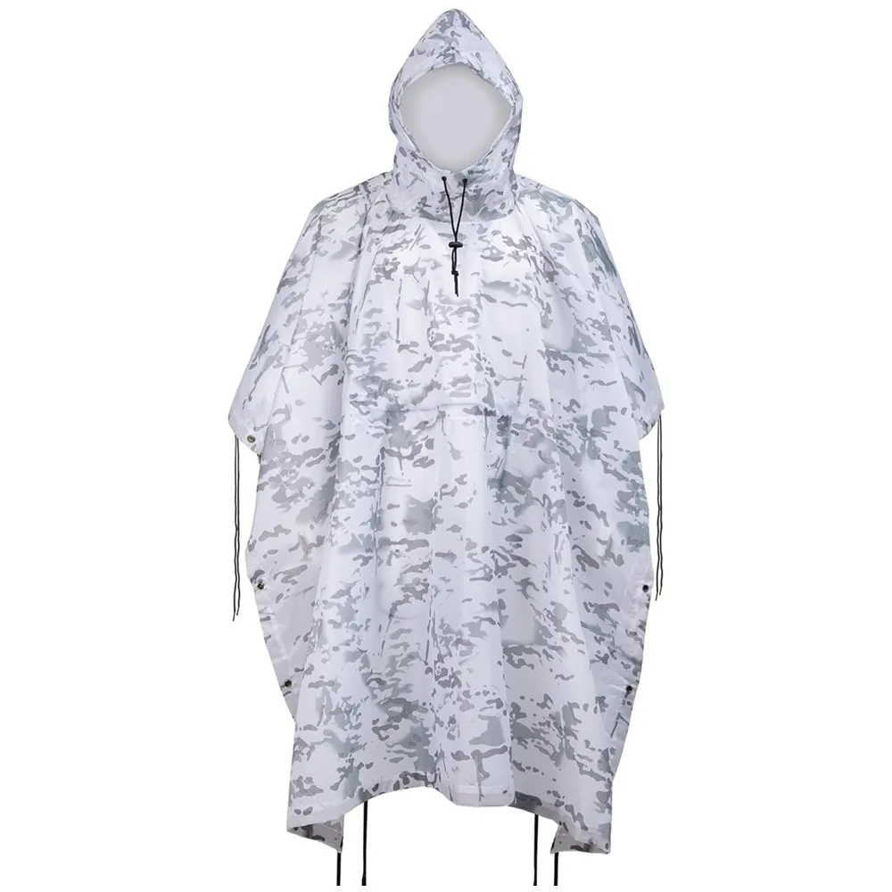 Winter Snow Camouflage Multi-functional Camouflage Poncho Waterproof Outdoor Ghillie Suit Tactical Uniform