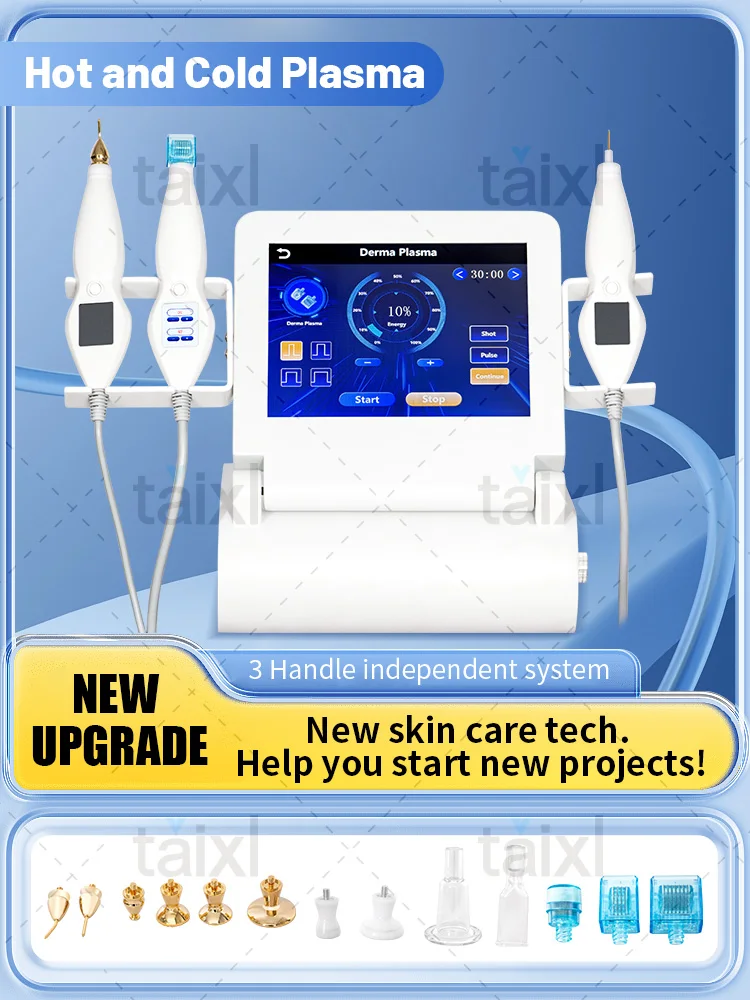 6in1 Холодная плазменная фибробластная машина для удаления морщин, темных пятен, подтяжка лица, гиперплазменная струйная технология, портативная