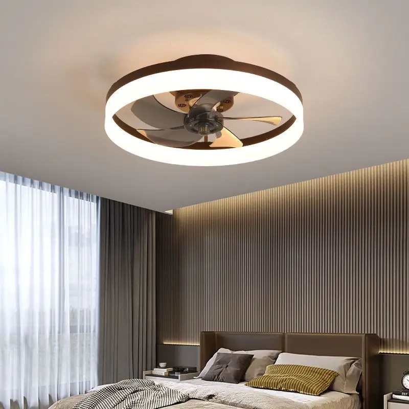 Simple LED Ceiling Fan Light Remote Control，Noiseless Ceiling Fan for Kitchen Living Room
