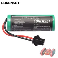3.7V 2000mAh 18500 Replacement Battery For RC toys S900 FT008 Remote control helicopter car Tank Gun Trucks with SM-2P connector