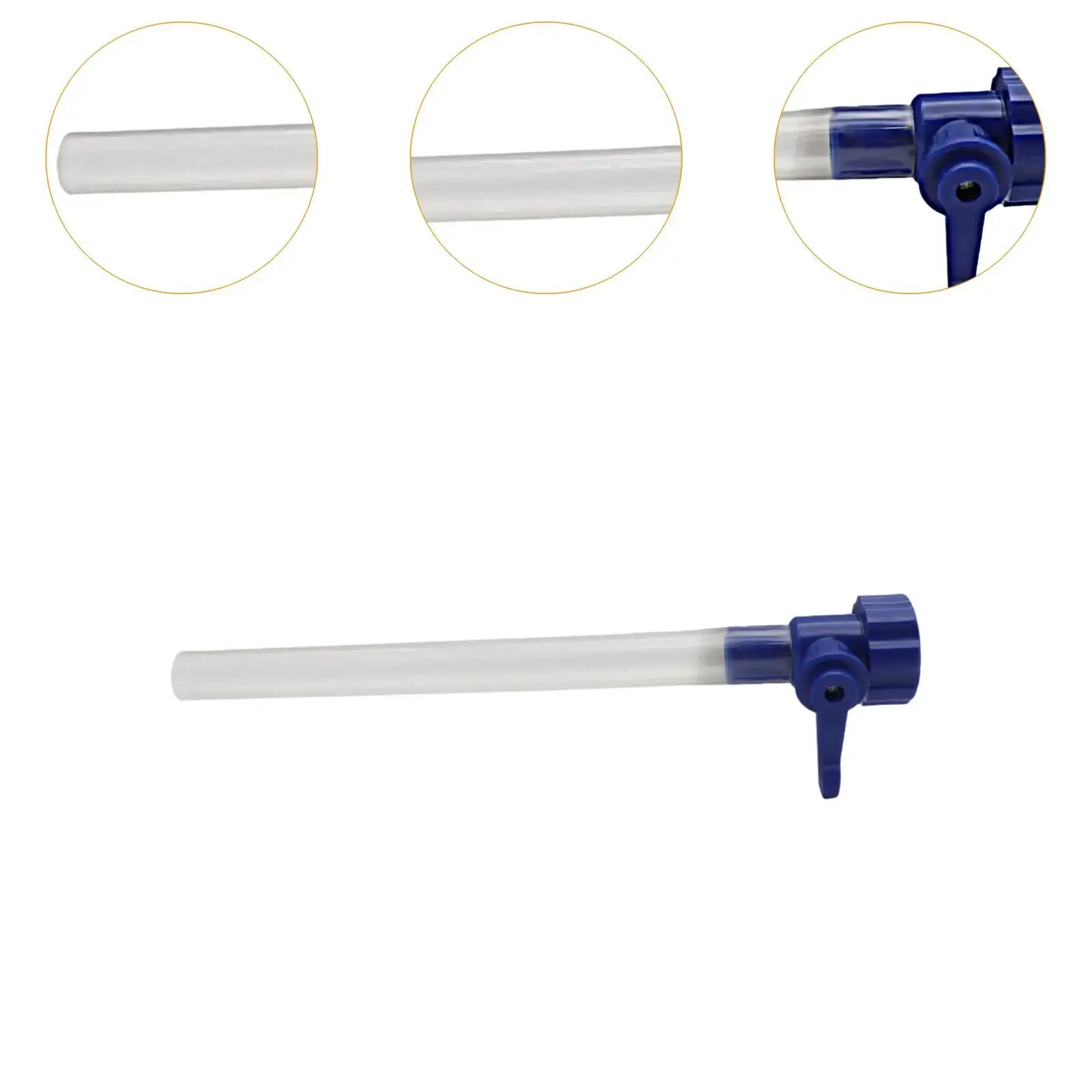RV Water Tank Filler Device Blue ABS Hose Adapter with Shutoff Valve for Garden Car Wash Camper Trailer