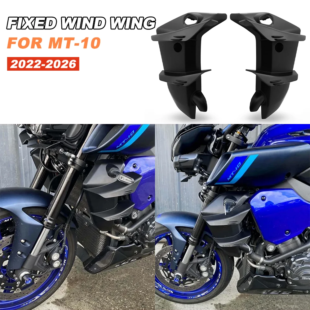 

Motorcycles Accessories Racing Fixed Wind Wing Side Spoiler Front Fairing Winglets For Yamaha MT-10 2026 mt10 2025 2024 2023 22