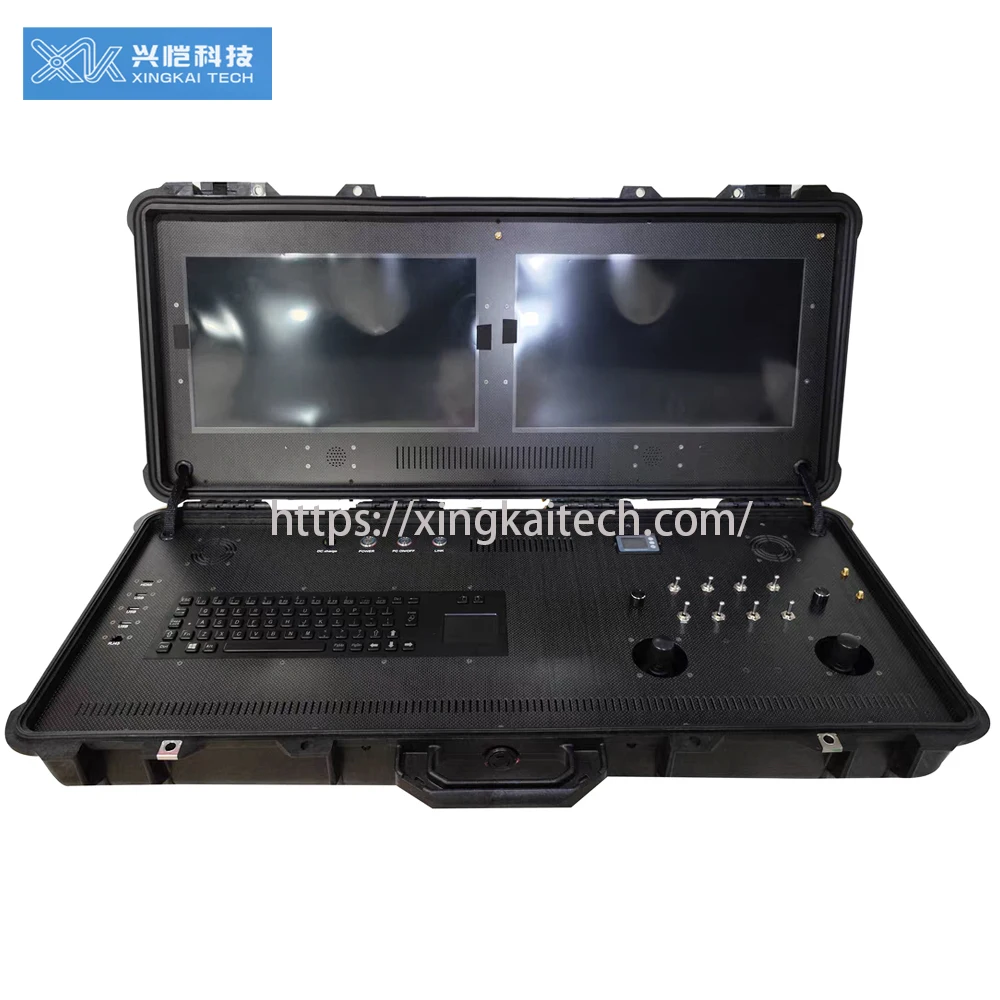 

Portable Rugged Dual Screen Ground Control Station FPV Drone Long Range Remote Control Waterproof Bright Drones Accessories