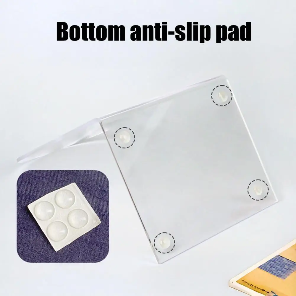 Acrylic Bookends for Shelves Acrylic Bookends Set Heavy Duty Book Holders for Shelves Decorative Arch Book Stopper for Office