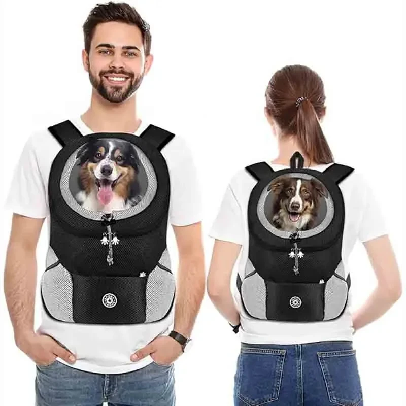 Mochila de viaje para perros, bolsa de transporte transpirable para mascotas, doble hombro, para cachorros de Chihuahua