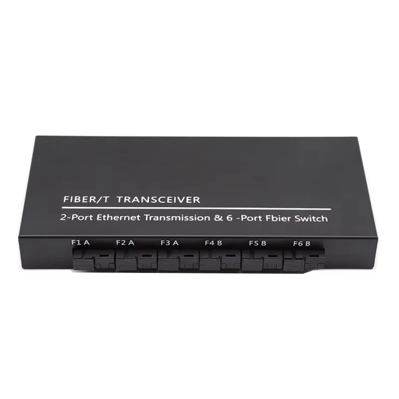 Industrial Gigabit Switch 1000M Fiber Optic Media Converter   6x1000M  Single Fiber SC +2x 1000M Electrical RJ45