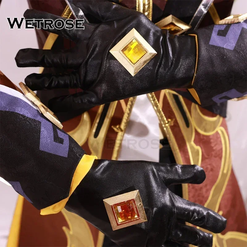 ZA01 【Weiß】Zhongli SSR Cosplay Kostüm Genshin Impact Zhong Li Morax Morax Zhong Li John Lee Geo Archon Rex Lapis Perücke HalZa0@