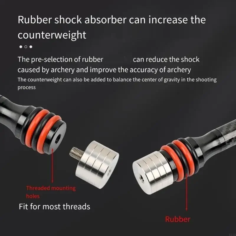 6 zoll 8 zoll Carbon Faser Stabilisator Stange Balance Bar Bogenschießen Stoßdämpfung Absorber Dämpfer Verbindung Bogen Schießen Zubehör – Detail 4