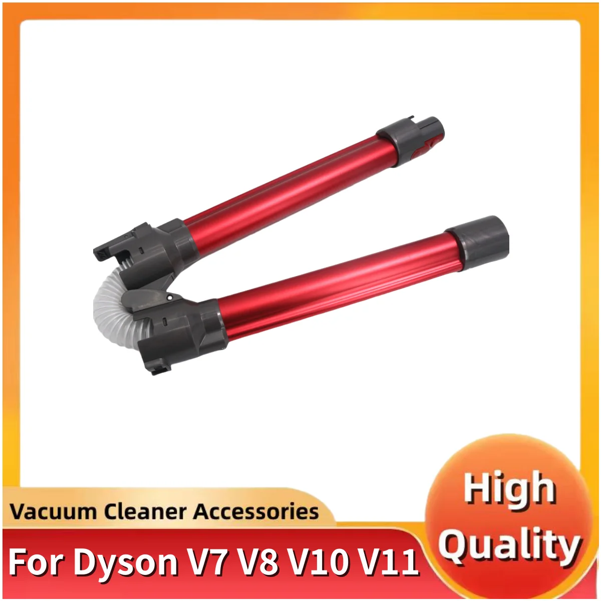 Vacuum Cleaner Folding Rod for Dyson V7 V8 V10 V11 Replacement Aluminum Foldable Extension Tube Flexible Bendable Vacuum Tube