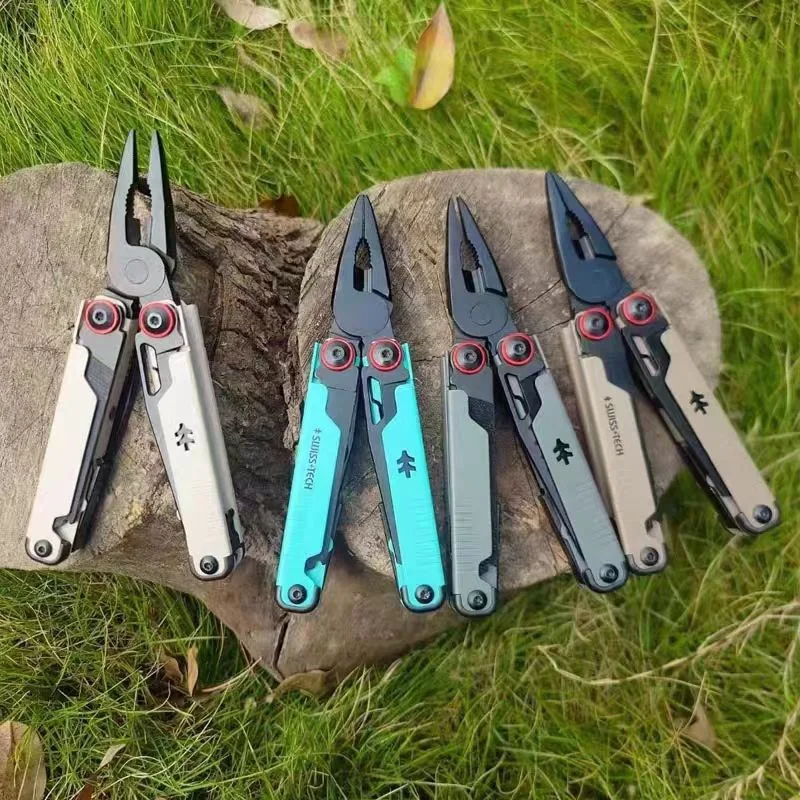 SWISS TECH 16in1 Multitool EDC Camping Equipment Tactical Survival Hunting Outdoor Hiking Pocketknife Folding Pliers