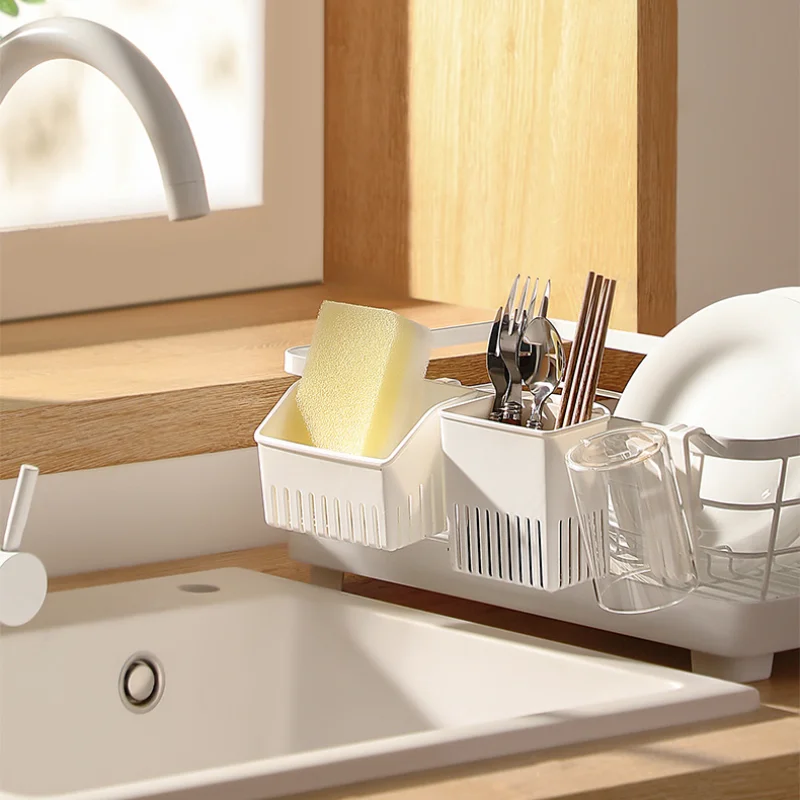 Wall-Mounted Cup Holder Nail-Free Draining Organizer Multifunctional Storage Rack for Living Room Drinking Fountain Space Saving