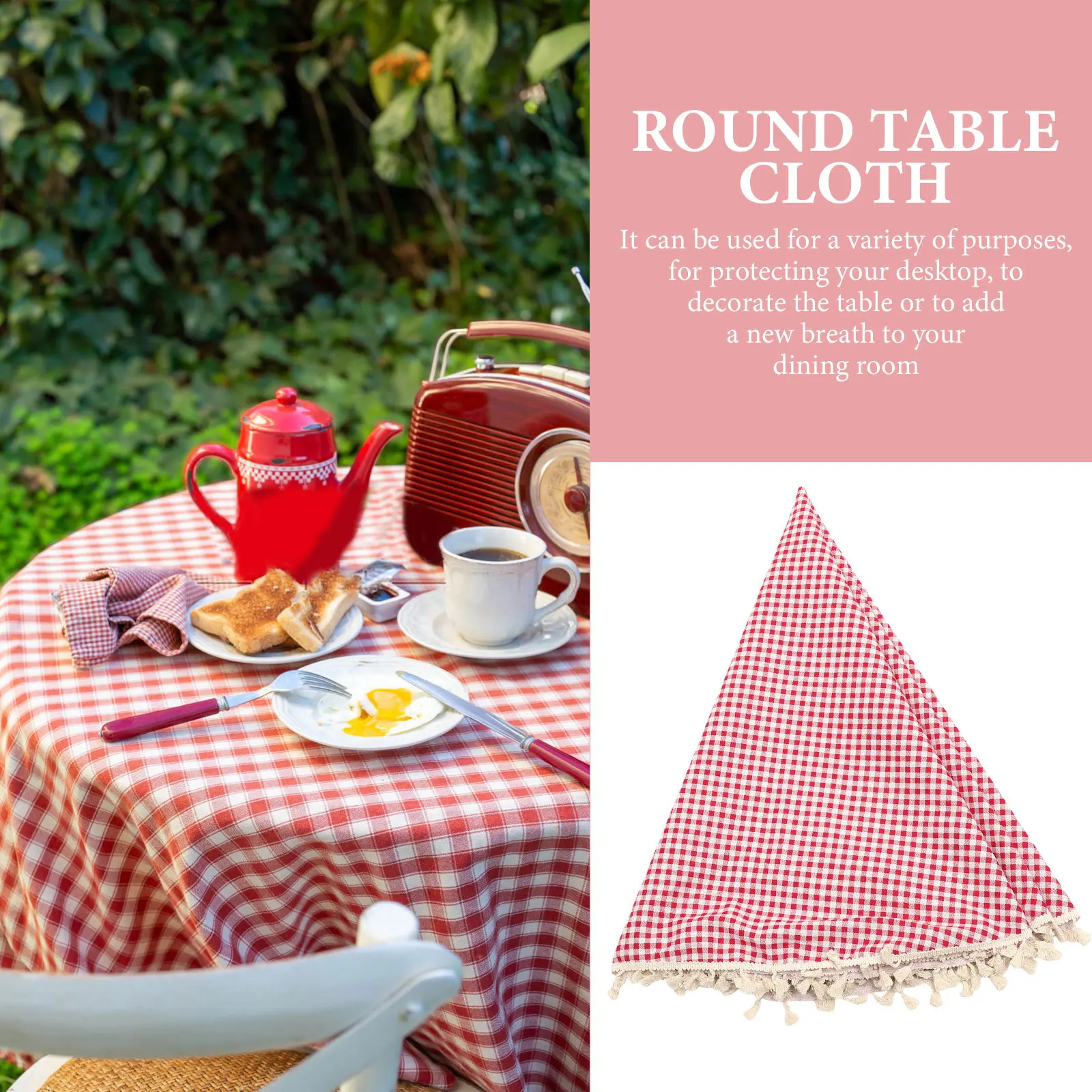 مفرش طاولة مزخرف دائري متقلب، غطاء طاولة طعام أنيق لحماية الطاولة للاستخدام المنزلي والحفلات الخارجية