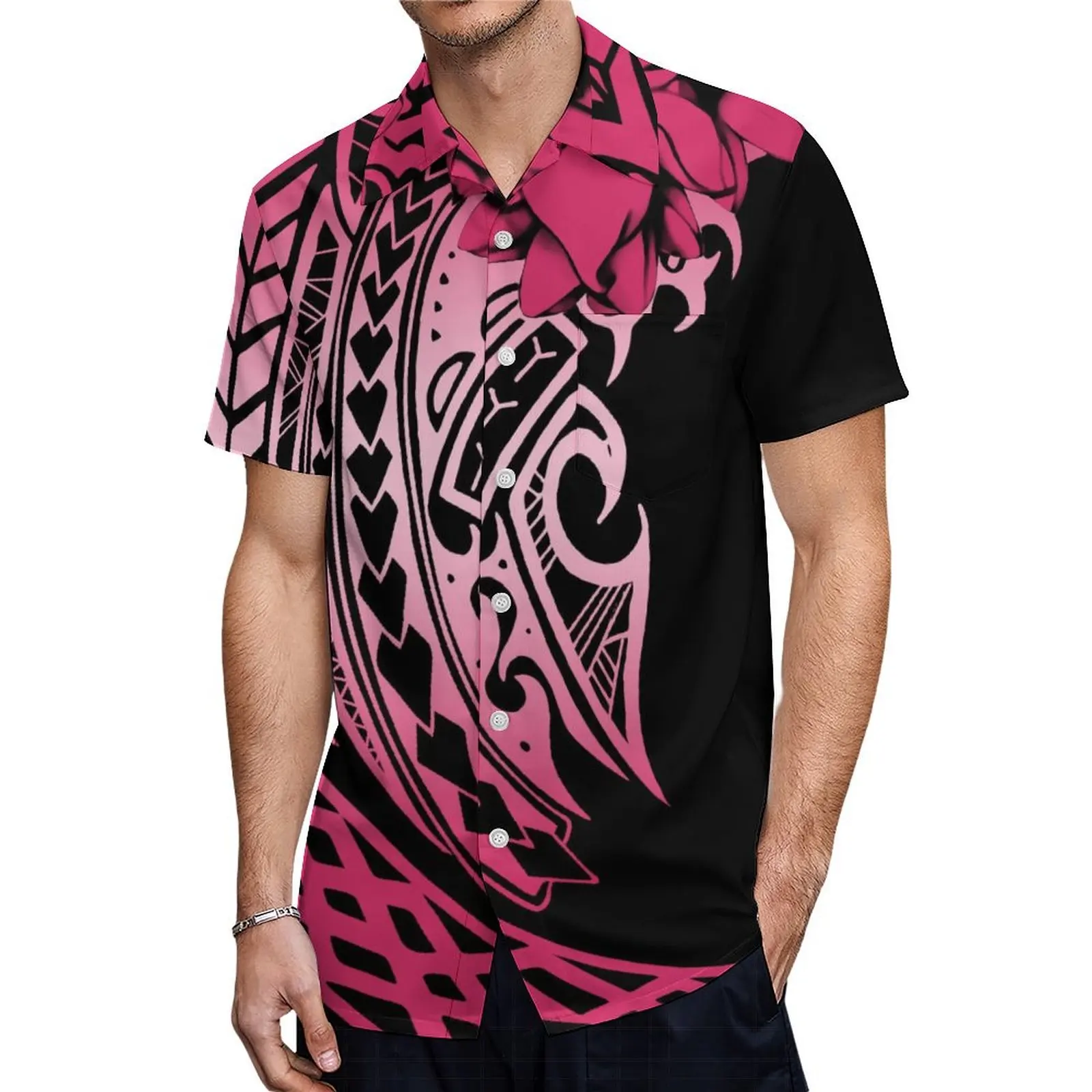 MUMU vestido largo holgado polinesiano para mujer, Camisa estampada Hawaiana para hombre, ropa para parejas de Fiyi, Verano