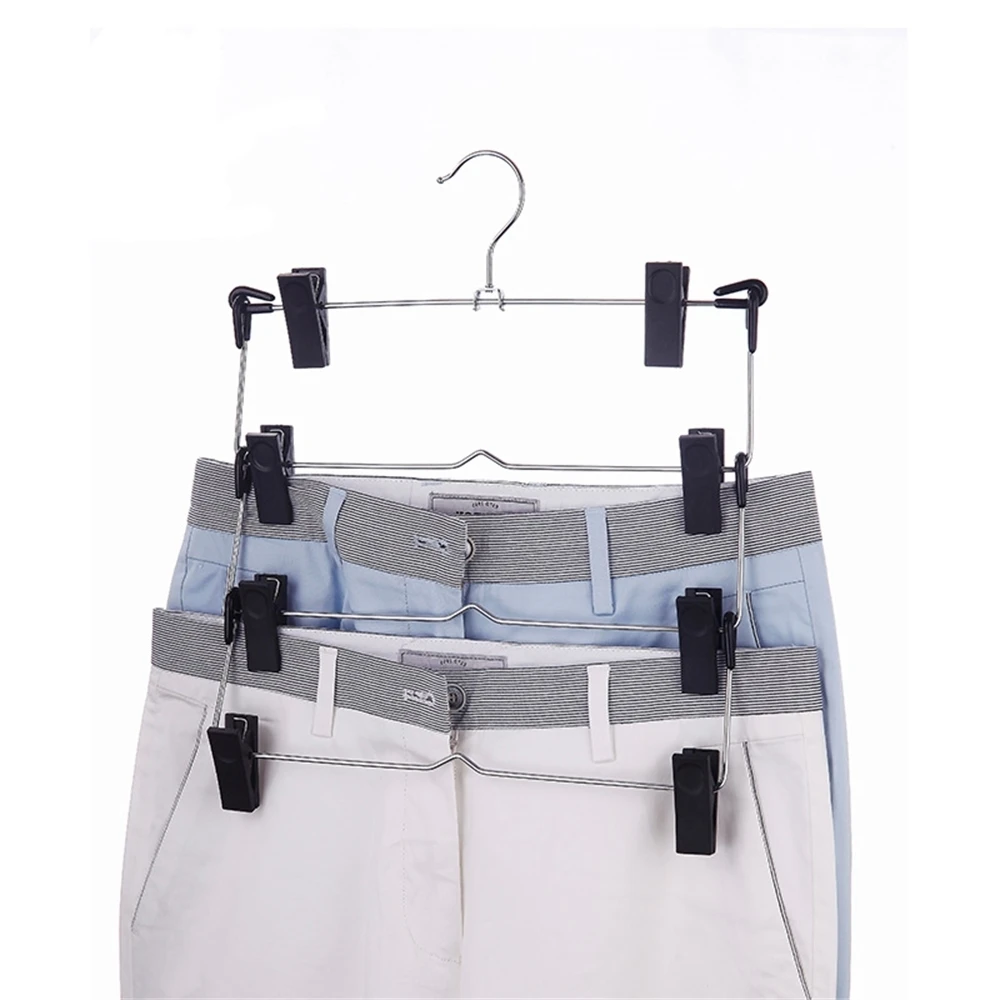 Metalen Hangers Vouwen Multi-functionele multi-layer Hangers Broek Clip Ruimte Opslag Consolidatie Opknoping Rok Hanger Rack