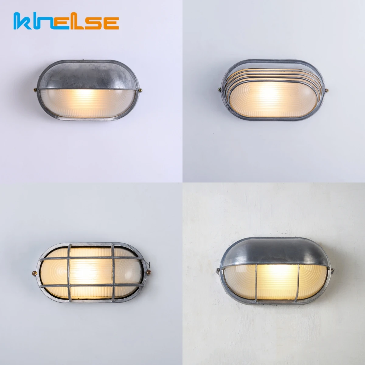 

Oval Outdoor Retro LED Wall Lamp E27 Waterproof Moisture Industrial Die-cast Aluminum Sconce Light Bathroom Garden Porch Light