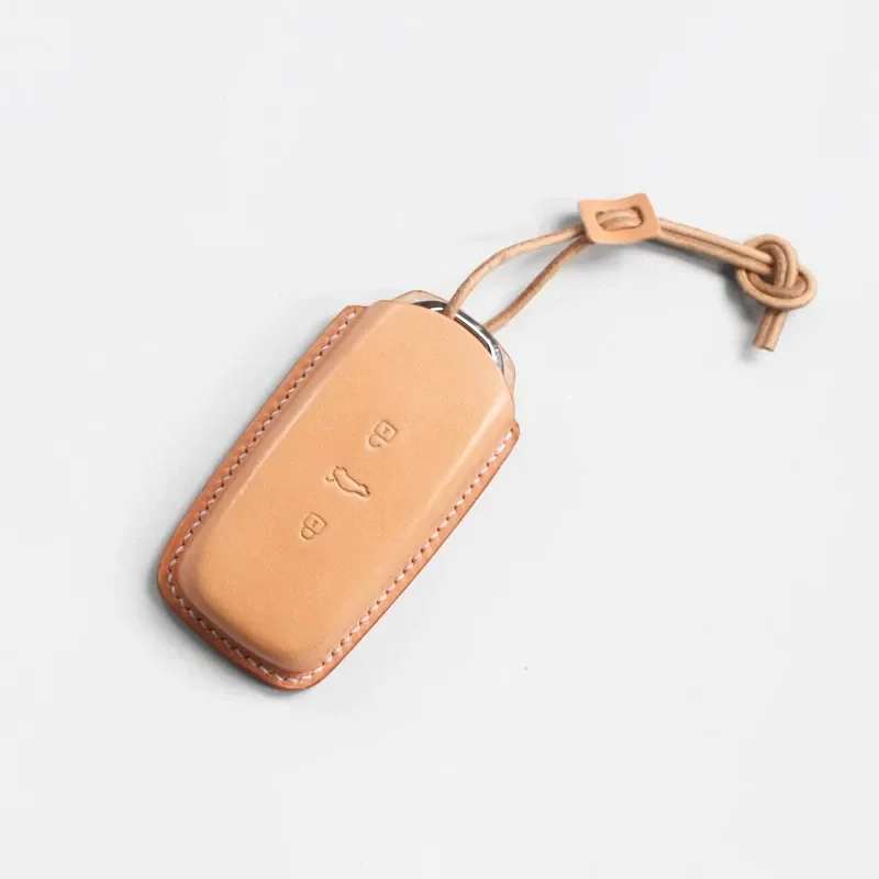 for New Touareg Special Leather High End Key Bag Handmade Simple Three Dimensional Key Cover Advanced Sense