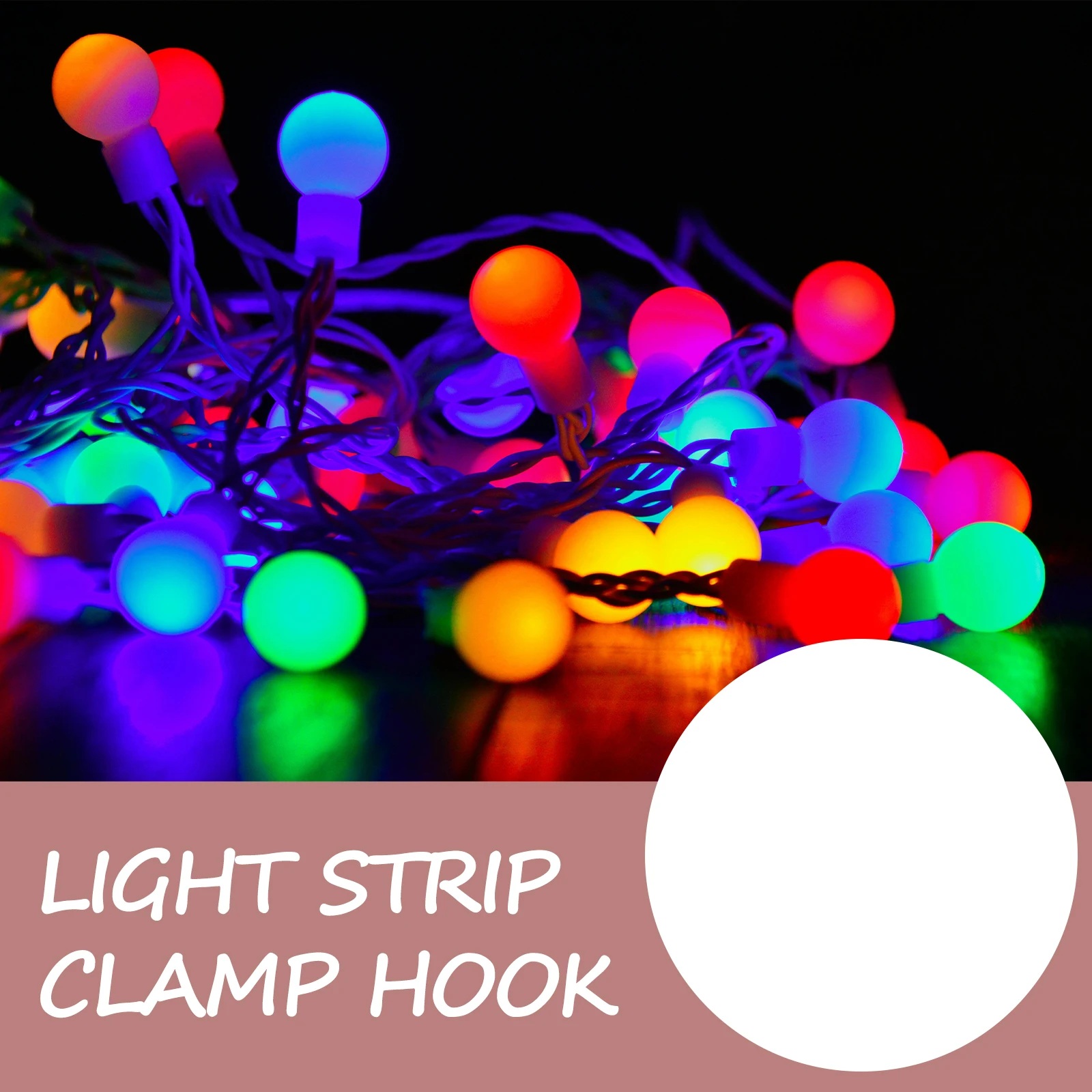 

50Pcs Light Strip Fixing Clip Heavy Duty Adhesive Clips for Christmas String Lights Outdoor Waterproof Decorative Hanging