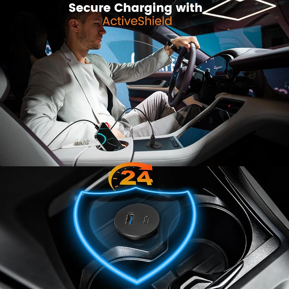 12 فولت/24 فولت RV منفذ USB شاحن سريع PD3.0 و QC3.0 شاحن سريع 48 واط شحن المقبس ل RV شاحن فان مقطورة قارب عربة جولف