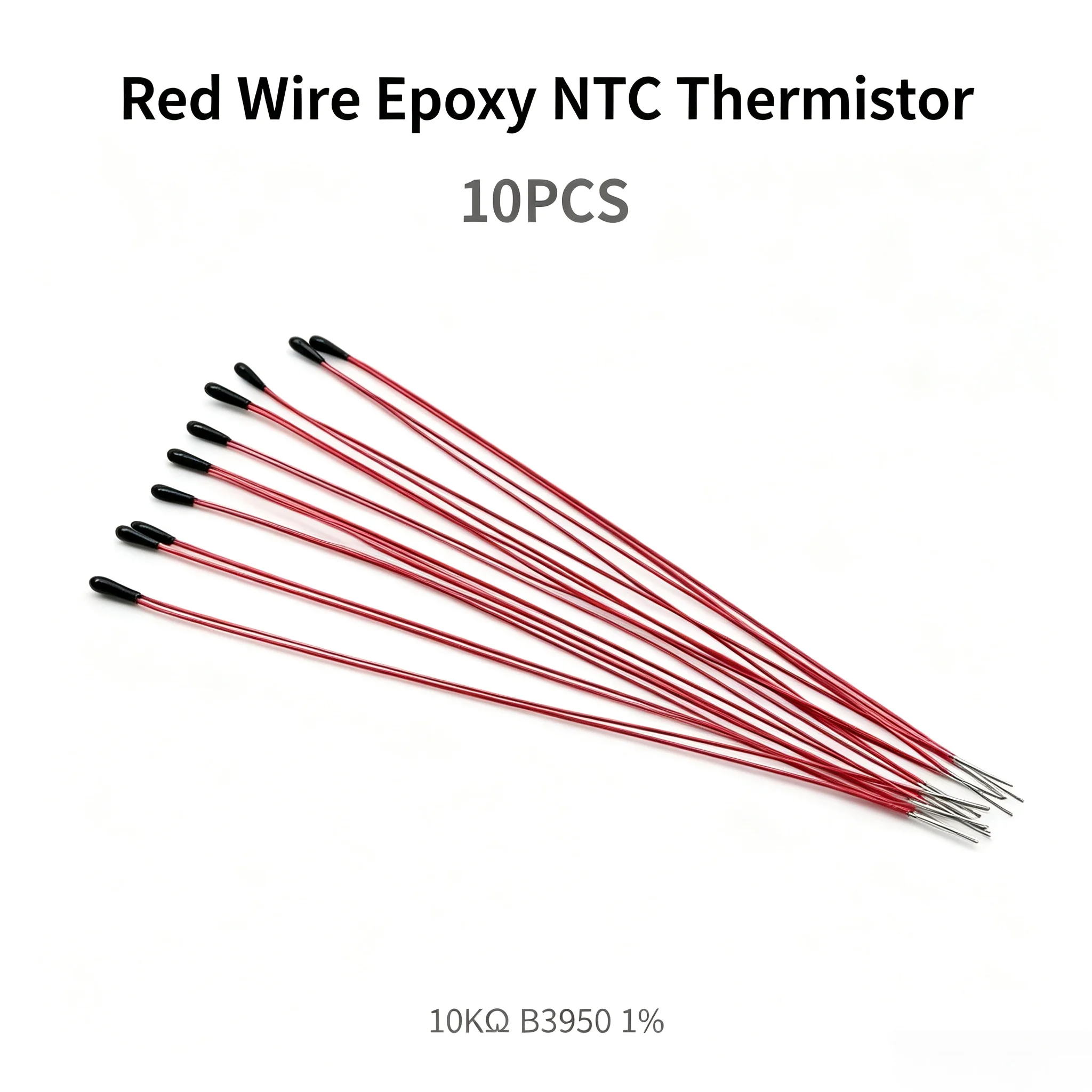 10PCS Precision 1% MF52B Enameled wire NTC Thermistor 5K/10K/50K/100K B3435/B3950 Temperature sensor