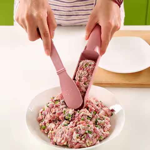 3Pcs Meatball Maker Professional Stainless Steel Dual Size Meatball Mold with Scale Marks for Home Kitchen Picnic Easy Clean