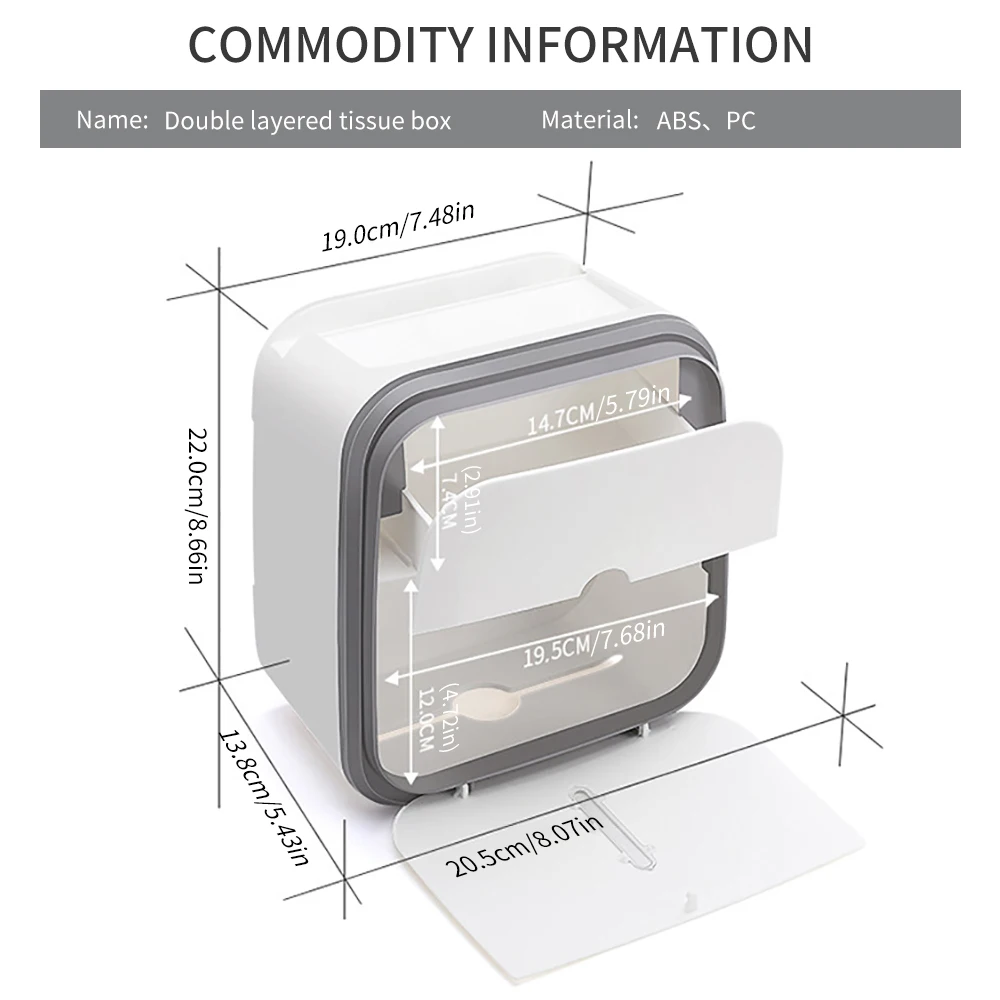 Pudełko na chusteczki łazienkowe Stojak do przechowywania papieru toaletowego Naścienny pojemnik na chusteczki Bez dziurkacza Kreatywny wodoodporny uchwyt na chusteczki