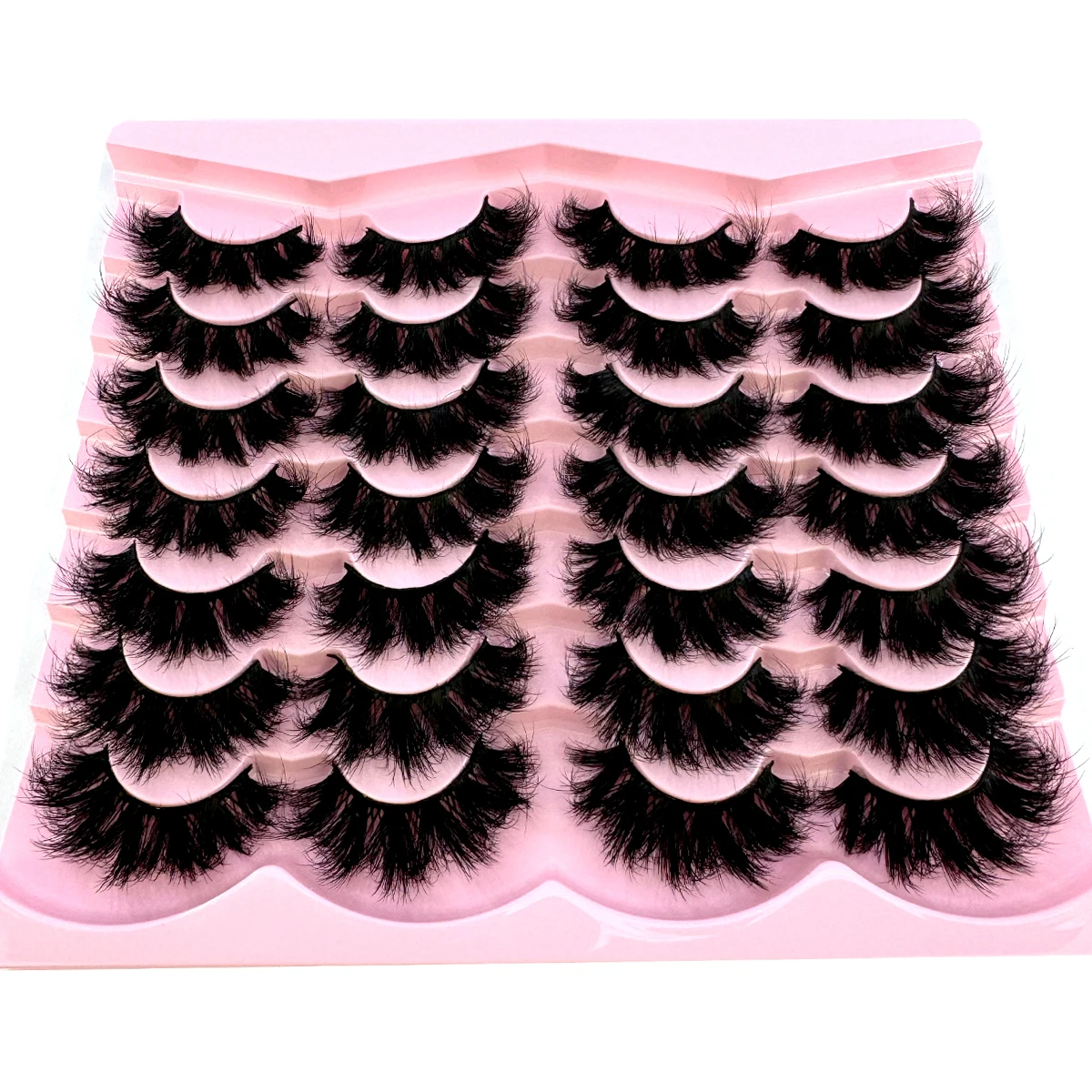 14ペア 18-25mm 3Dミンクつけまつげ バルク フェイク ドラマチック ボリューム ラッシュ ウィスピー ナチュラル ミンクつけまつげ パック ロング 卸売 つけまつげ