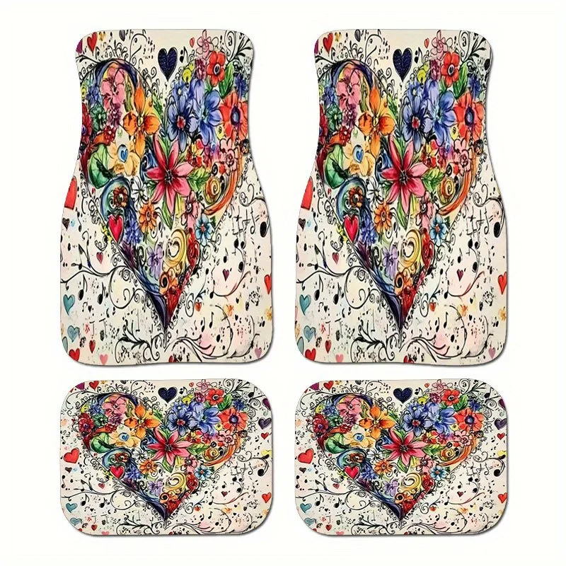 Alfombrilla de lujo para coche de terciopelo y cristal, protección contra todo tipo de clima, opciones multicolores (rosa/azul/púrpura/negro/blanco/rojo/verde/Bei, 4 Uds.