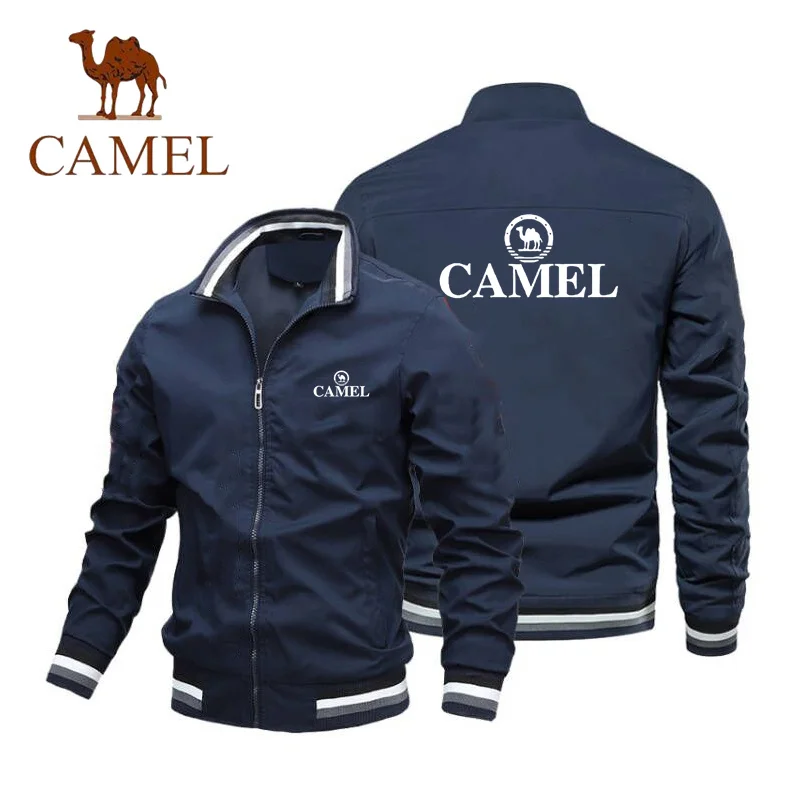 New CAMEL Men's Jacket Spring and Autumn Casual Fashion Slim Fit Jacket Baseball Jacket Men's Jacket M-4XL Hot Stamping