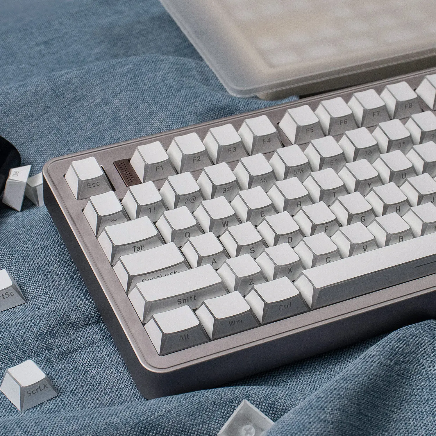 130 Keys White PBT Side-Printed Translucent Keycaps Set, OEM Profile, Refractive Shadow Effect, Compatible with Magnetic Switch/Hall Effect Keyboard, Multi-Layout (Full Size, TKL, 60% ANSI ISO)