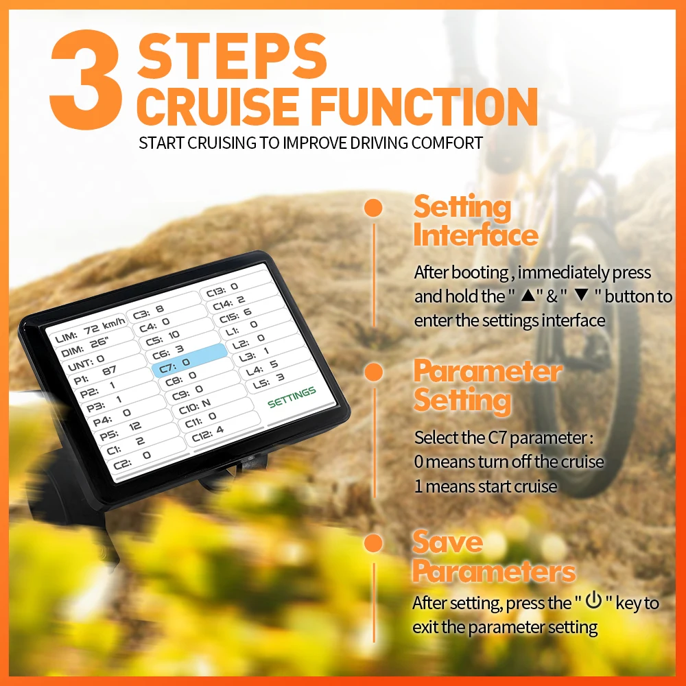 شاشة TFT للدراجة الكهربائية KunTeng TF02H بوظيفة USB | 24V/36V/48V | موصل Julet SM مقاوم للماء 5 دبابيس | قطعة غيار لمتحكم KT