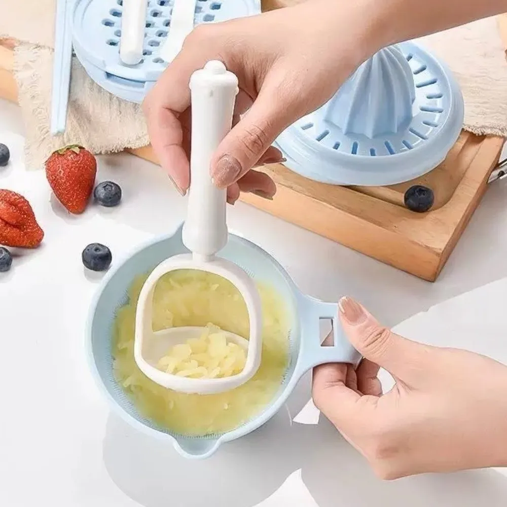 ソリッドカラーのベビーフードグラインディングボウル多機能で使いやすい手動グラインダー手作り手動操作野菜グラインダー