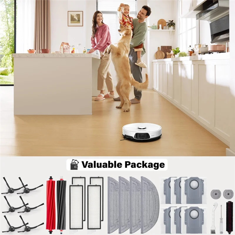 

Комплект аксессуаров ABMH для робота-пылесоса Roborock S8 Maxv Ultra, основные щетки, мешки для пыли, тряпки для швабры, фильтры, боковые щетки