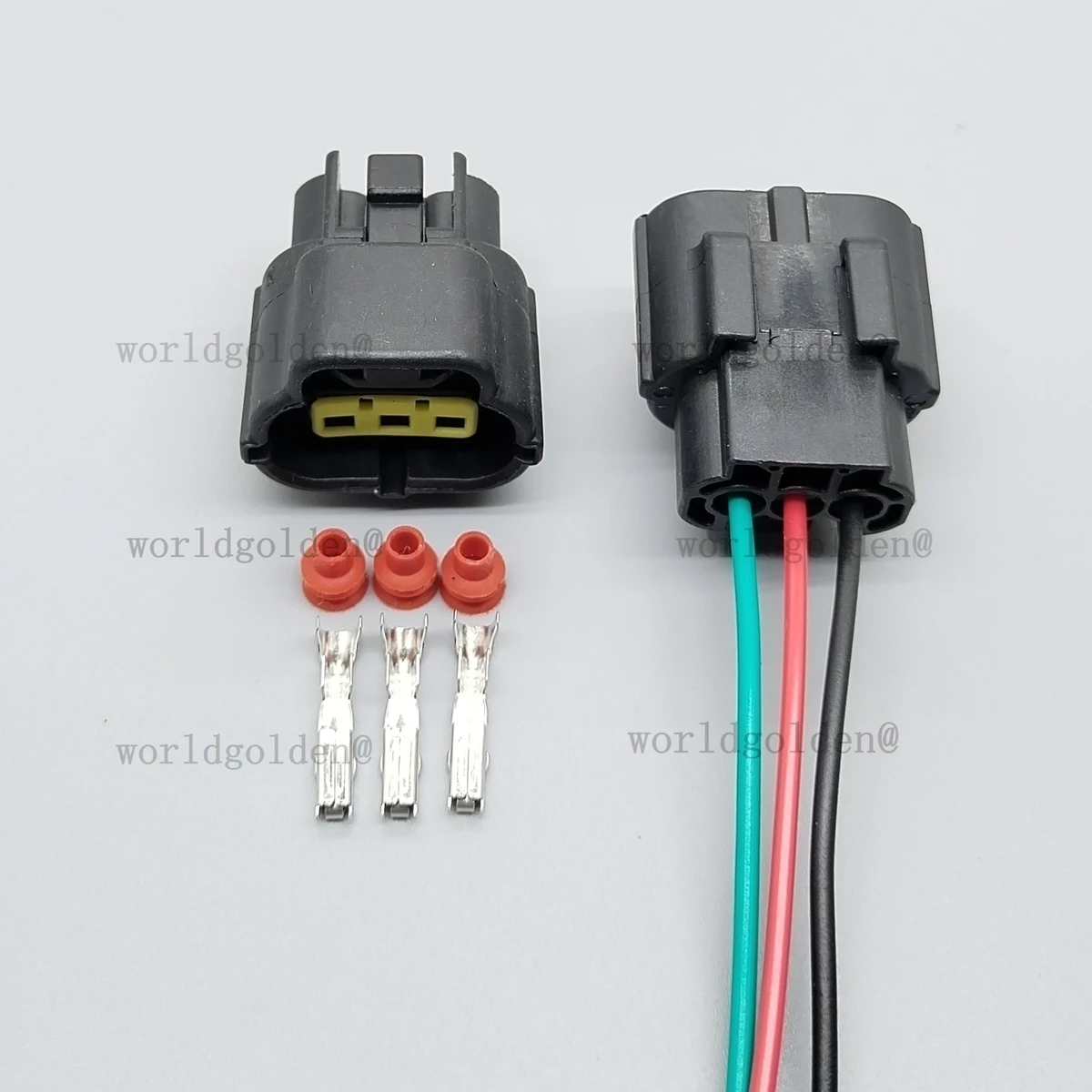 Conector automotriz 3P 184032-1 184046-1, conecta el arnés del vehículo y reemplaza la enchufe original dañada para mantenimiento del circuito