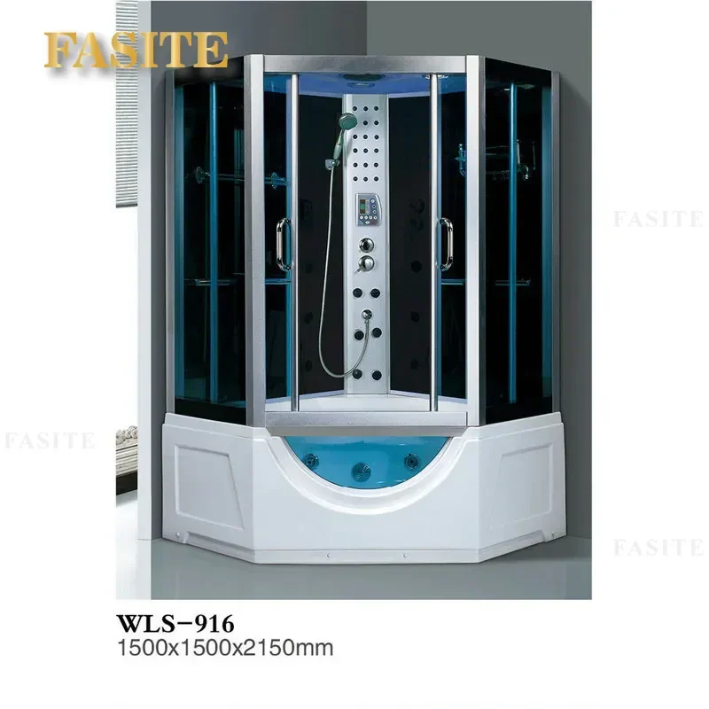 For Arc Fan Dry and Wet Separation Toilet Tempered Glass Bathroom Integrated Shower Room 916 Durable Waterproof Modern Design