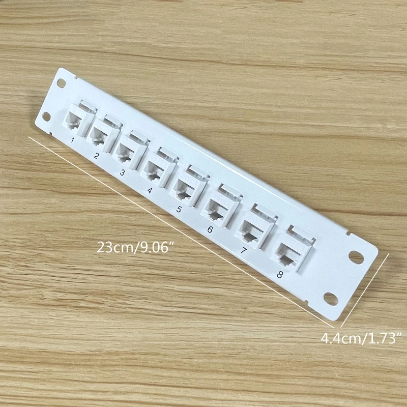 8 ポート CAT6 RJ45 スルー カプラー パッチ パネル (バック バー ウォールマウントまたは Rackmo 付き)