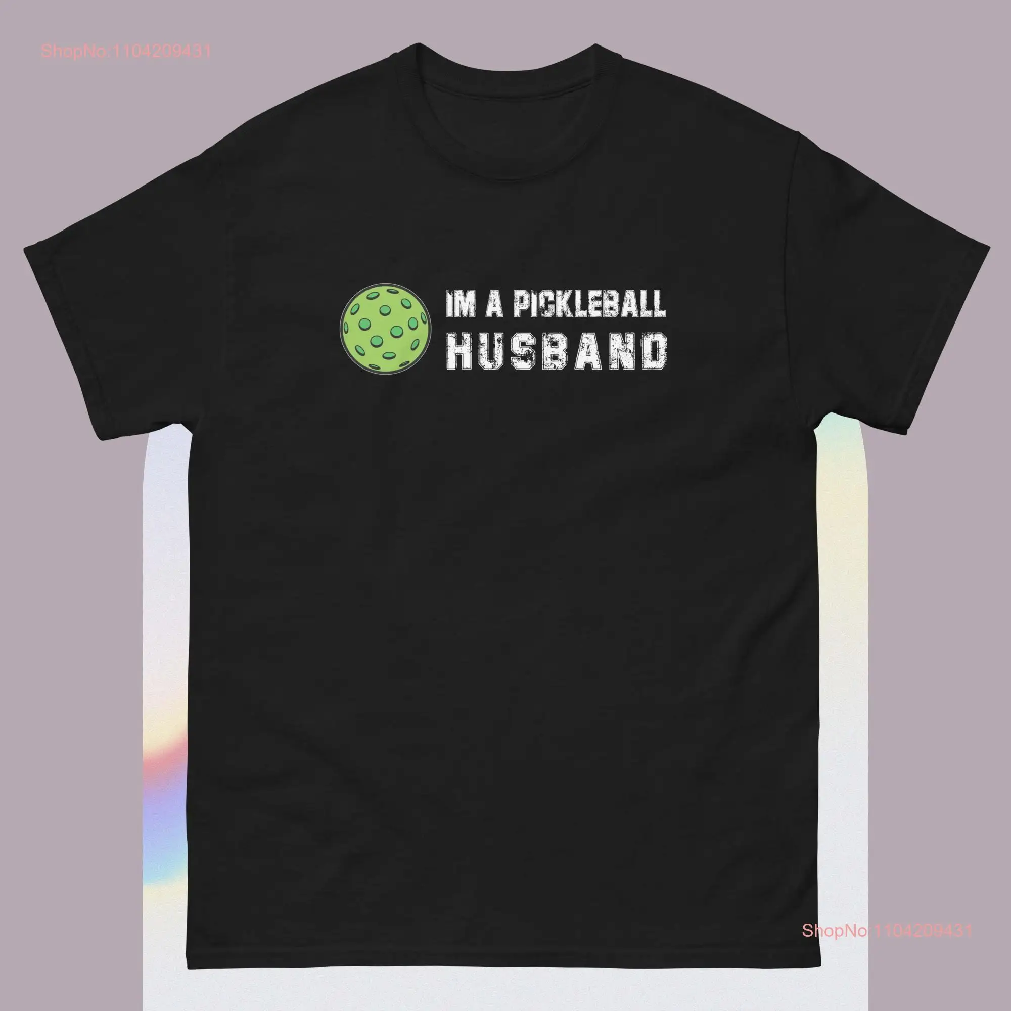 i'm a pickleball husband funny hubby figure t shirt long or short sleeves