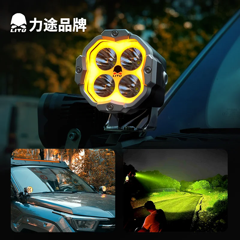 4 Inch 100W Car Round Work Led Fog Lamps 12v DRL Spot Driving Light for Jeep Offroad Boat Tractor Truck 4x4 SUV ATV Headlight